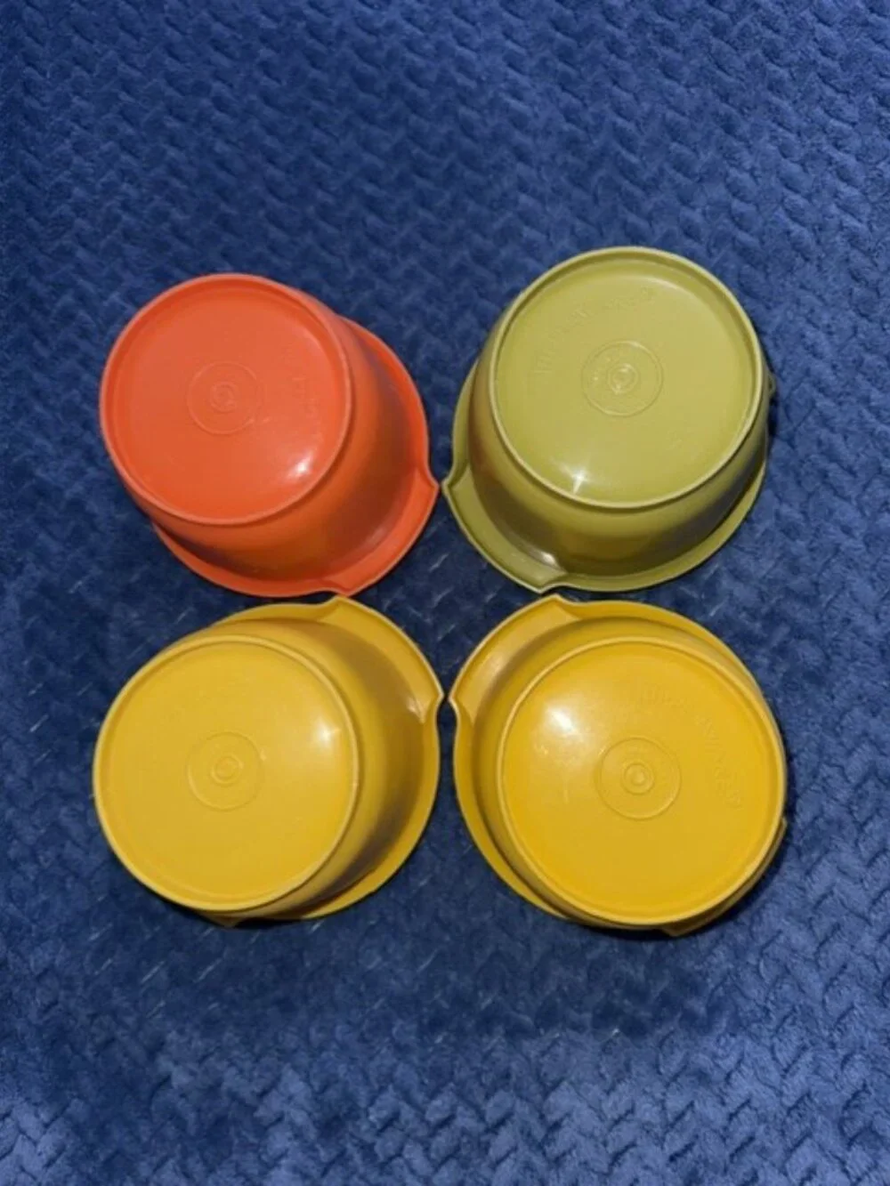 Vintage Tupperware Bowls Set of 4 – Retro Harvest Colors